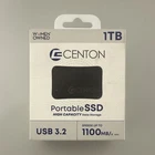 Centon PortableSSD 1TB Portable External SSD USB 3.2 USB-C 1100MB/s Black