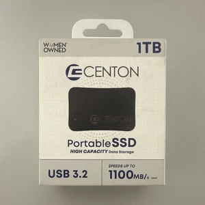 Centon PortableSSD 1TB Portable Externe SSD USB 3.2 USB-C 1100MB/s noir