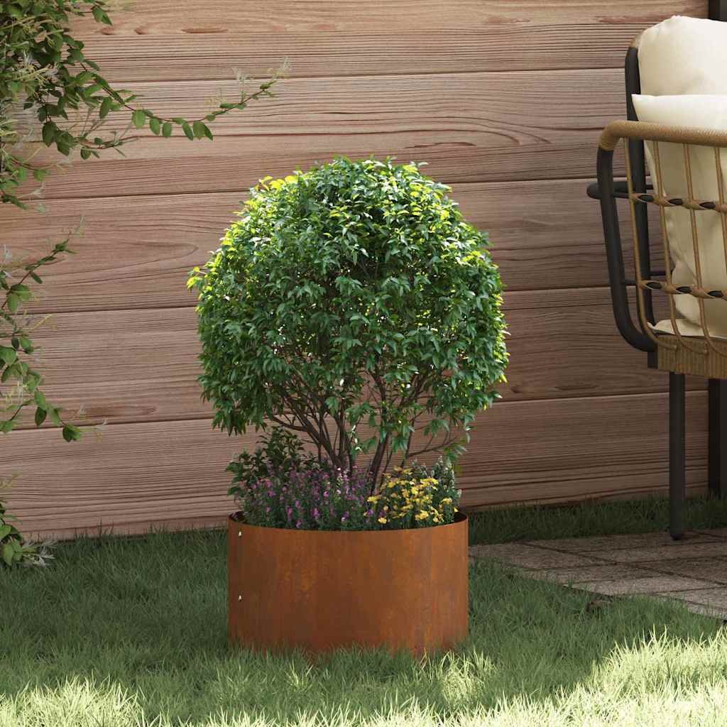 vidaXL Fioriera da Giardino Marrone 30x30x20 cm Acciaio Corten