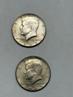 Kennedy 1965 and 1966.  40% Silver 2 Coin Set Half Dollar AU/BU 50¢ Free Ship