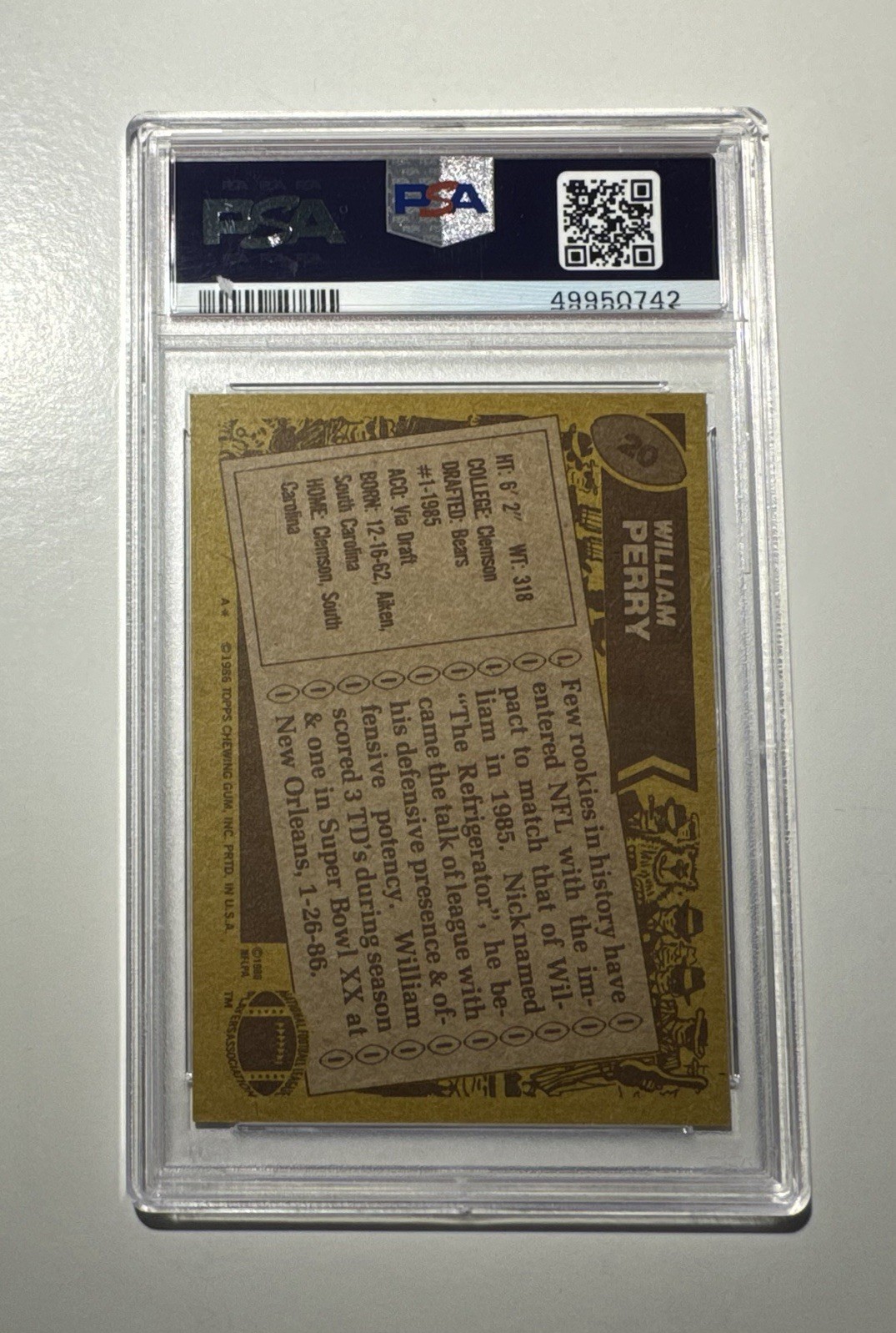 Jerry Rice 1986 Topps #161 RC Rookie PSA 7 NM CENTERED 49ers HOF GOAT view 2