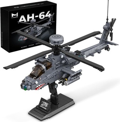 MISINI M8023 AH-64 Apache Langbogen Angriff Hubschrauber 1383 Teile 1:35 Maßstab