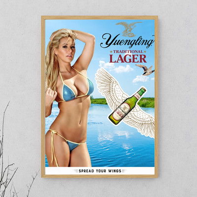 Yuengling Lager Beer Poster 18x24   Vintage Style Brewery Wall Art Bar Decor