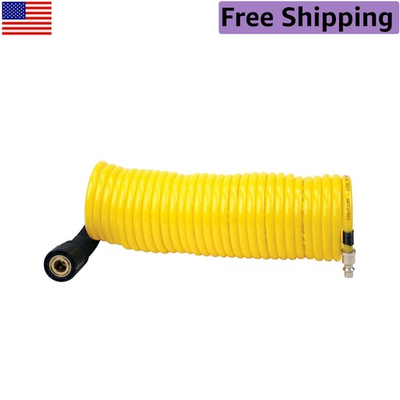 #ad Efficient 30ft High Pressure Coil Hose Vibrant Yellow for Easy Identification $81.99