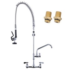 Heavy Duty Commercial Kitchen Sink Faucet 43 Inch Height PreRinse Sprayer