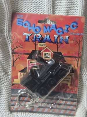 VINTAGE The Echo Magic Train Keychain Locomotive Engine Railroad Lights & Sound