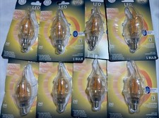 GE LED 40W Replacement 4w LED CAC Candelabra Base 240 Dimmable, 8 Pack