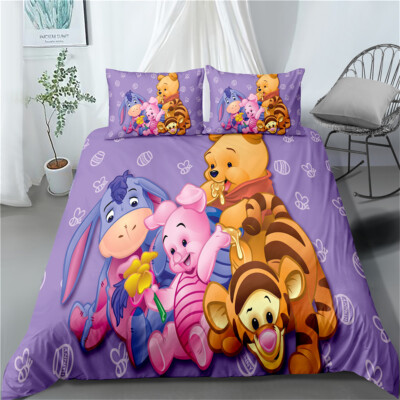 Piglet Tigger Winnie the Pooh bedding sets single size duvet covers for kids bed