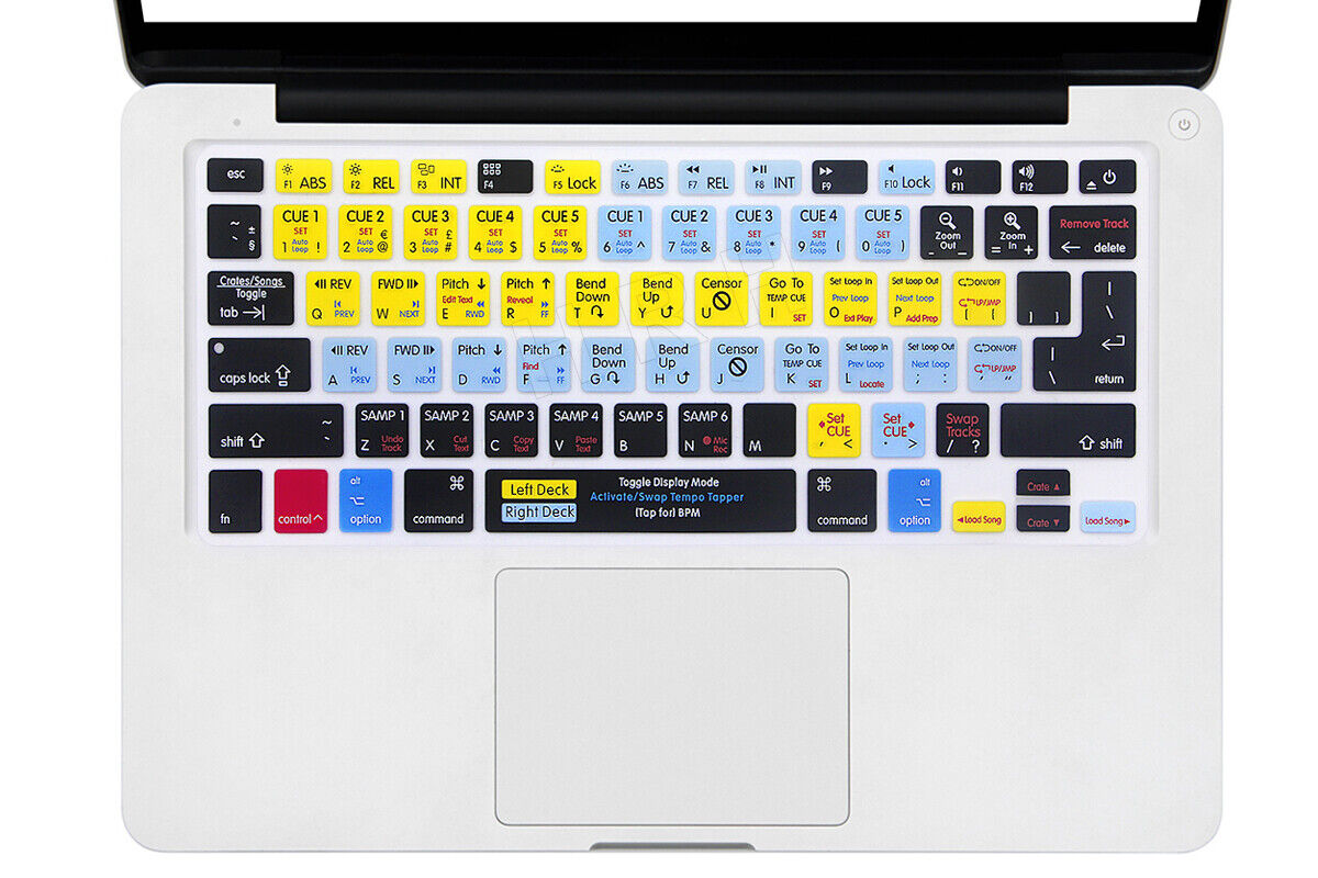 Serato Deluxe Scratch LIVE Shortcuts Silicone Keyboard Macbook 13
