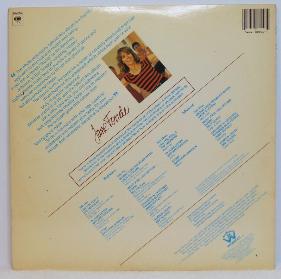 Jane Fonda's Workout Record - 1981 Columbia CX2 38054 Double Vinyl LP VG+ - Image 2 of 4