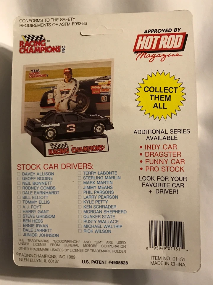 1989 #27 RUSTY WALLACE SERIES 1 - PNEU PLÁSTICO - MILLER ONLY #1019             - Imagem 2 de 2