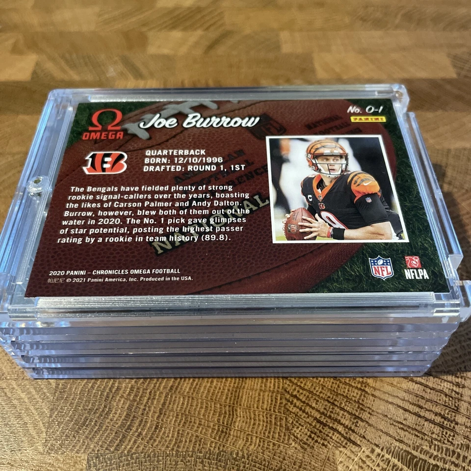 Joe Burrow PANINI OMEGA 2020 CINCINNATI FOOTBALL INVESTMENT CARD #O-1 Mint! - Image 2 of 2