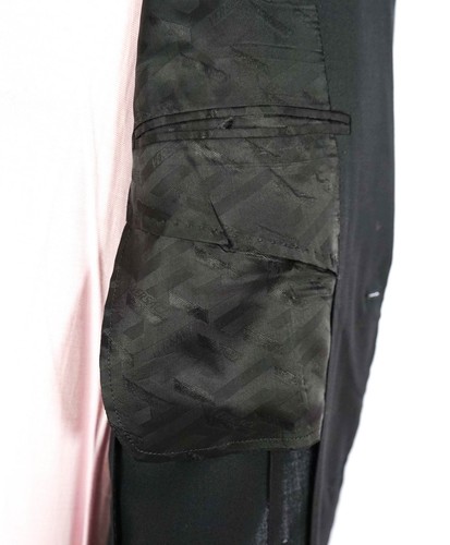 $3,350 Versace "BIGGIE" Solid Black Logo Side Tab Suit 40 - Picture 17 of 19