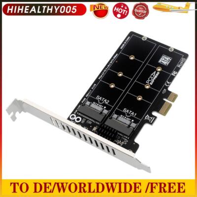 M.2 SATA To PCIE Expansion Card PCIe X1/X4/X8/X16 Adapter Board Support M.2 SSD