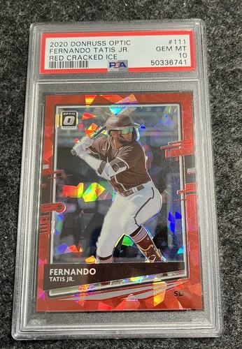2021 Panini Donruss Optic Fernando tatis jr Cracked Ice /7 Psa 10 Sp