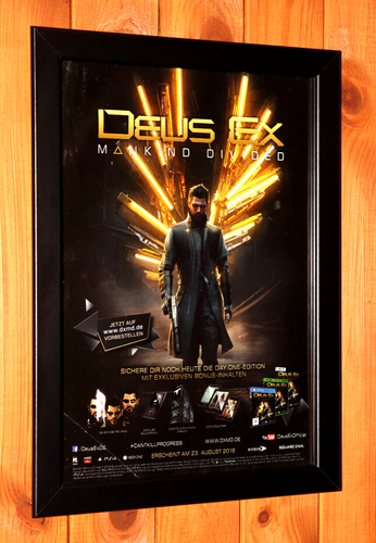 Deus Ex Mankind Divided PS4 Xbox One Small Promo Poster / Ad Page ...