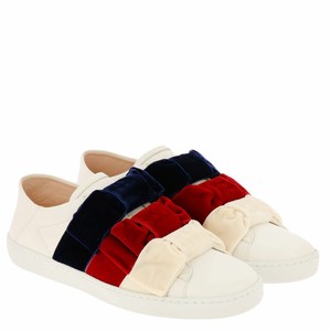 gucci velvet bow sneakers