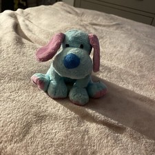 2003 Ty Beanie Babies - Kookie the Blue Puppy Dog - Soft Plush Toy Teddy Gift