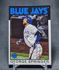 George Springer 1986 Redux 2021 Topps Baseball Card #86B-41 Toronto Blue Jays