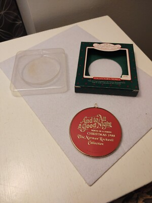 #ad Hallmark Keepsake 1988 Cameo Of Santa And To All A Good Night Norman Rockwell #9 $4.32