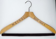 Vintage Meindl Tailors Prague Prikopy 13 Wood Velvet Clothing Clothes Hanger