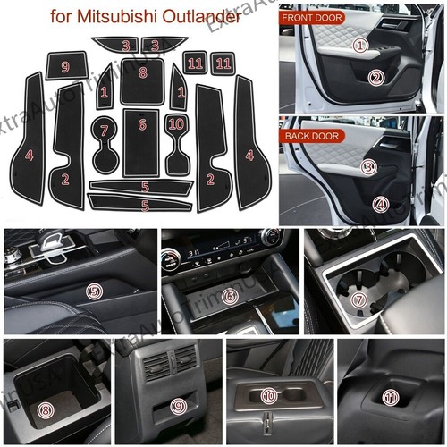 17Pcs Gate Slot Pad Anti-Slip Cup Mats For Mitsubishi Outlander 2022 2023 2024 - Picture 15 of 17