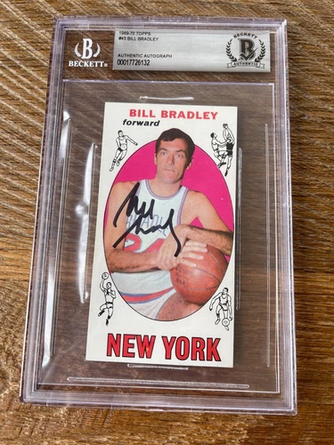 1969-70 Topps Bill Bradley HOF RC BAS signed autographed card