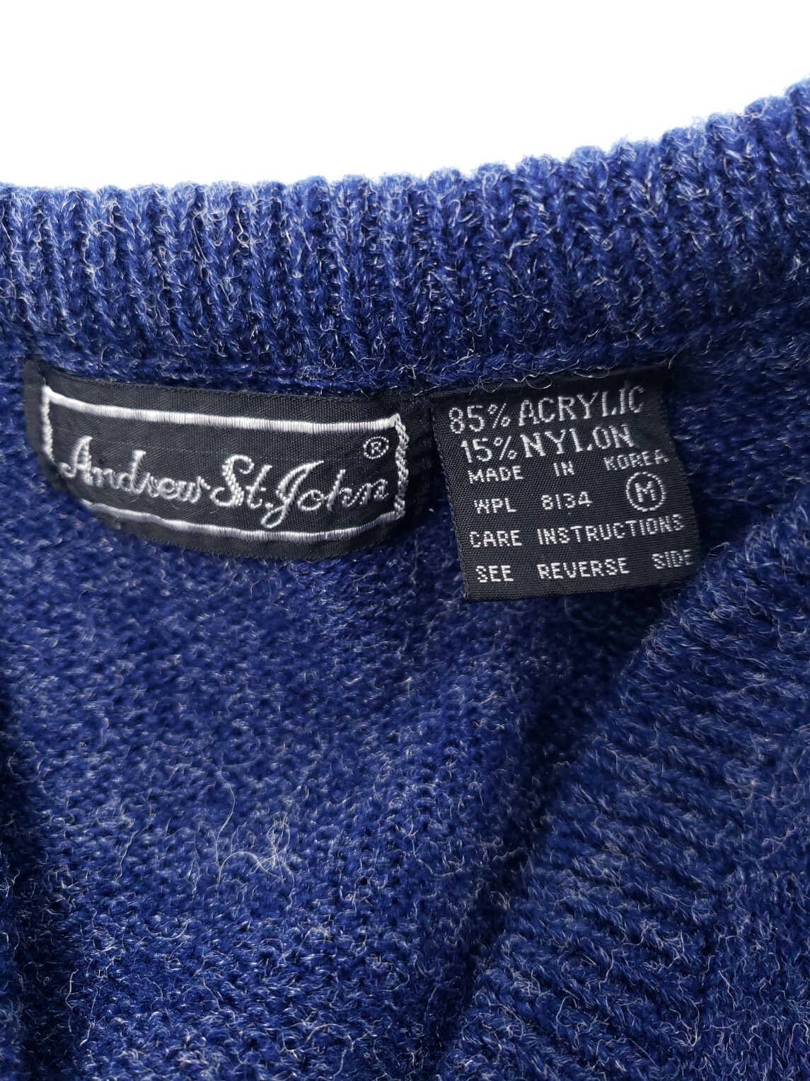 Diamond Patterned Blue Classic Looking Andrew St.… - image 2