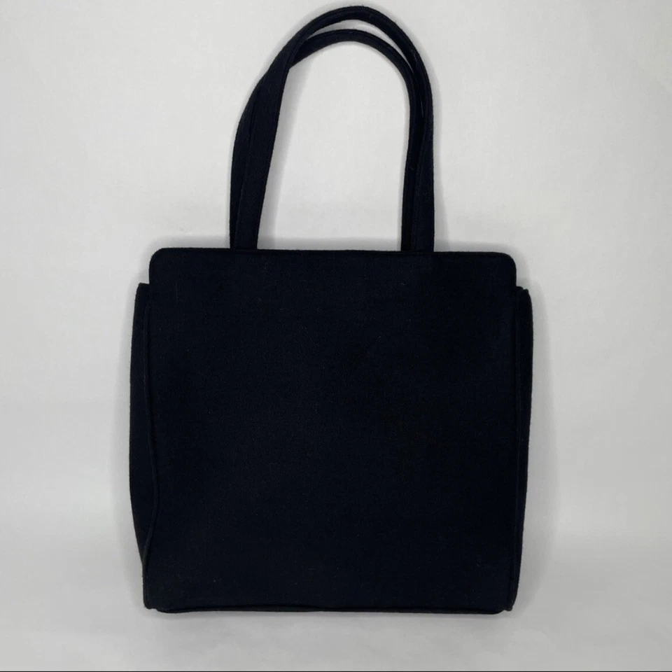 Bolso de Lana Lulu Guinness Negro con Diseño Abstracto Bolso de Lana Foto 3 de 4