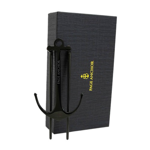 Page Anchor, Lesezeichen, Bookmark, Journaling,freihändiges Lesen,Obsidian Black - Foto 3 di 3