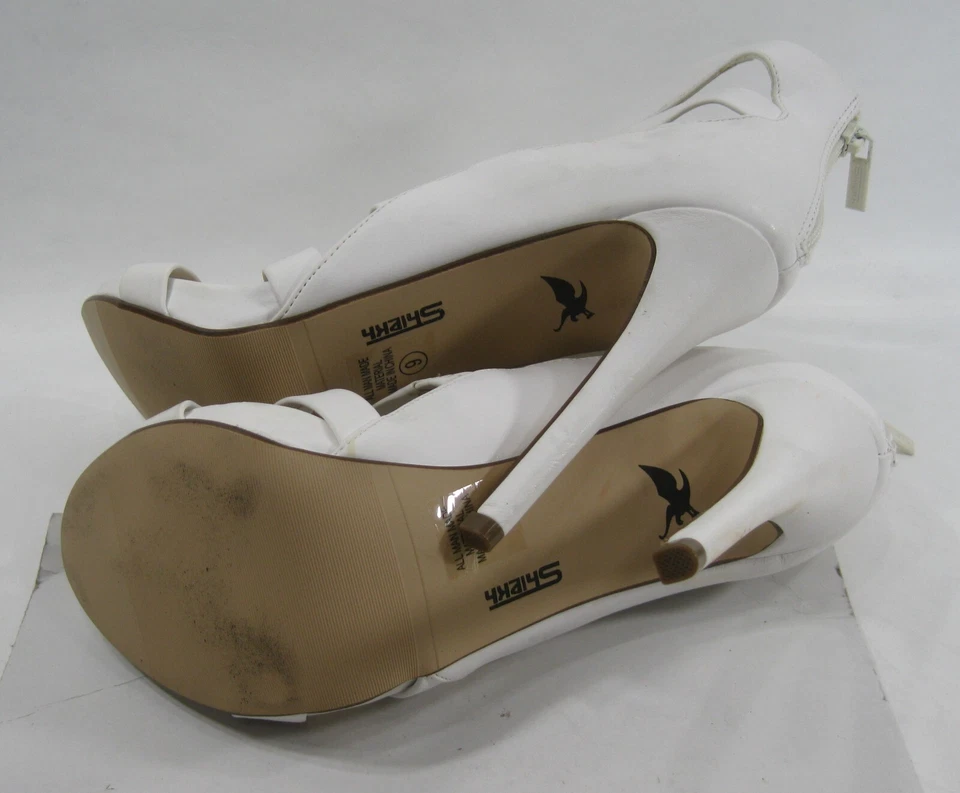 Blanco 5" Stiletto Tacón Alto PUNTERA ABIERTA Correa Delantera Zapatos MUJERES Talla 7 Foto 4 de 4