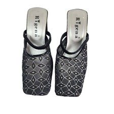 Regina Black Mesh Dress Heels Size 23