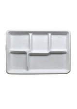 New Chinet Eco-Friendly Heavy Duty 5 Compartment Disposable Mess/Party Trays(50)
