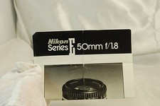 Nikon Series E 50mm f1.8 Lens Instruction Manual 6102073