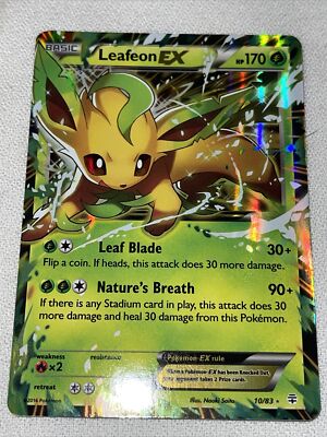 Leafeon EX 10/83 Ultra Rare Holo Extended Art XY GENERATIONS