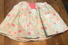 Isaac Mizrahi Little Girl's Flower Print Cotton Skirt Size 4 NEW