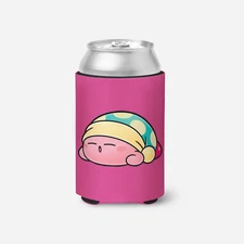 Sleeping Kirby Cooler Coozie Gift Beer Can Colors Video Game Switch New