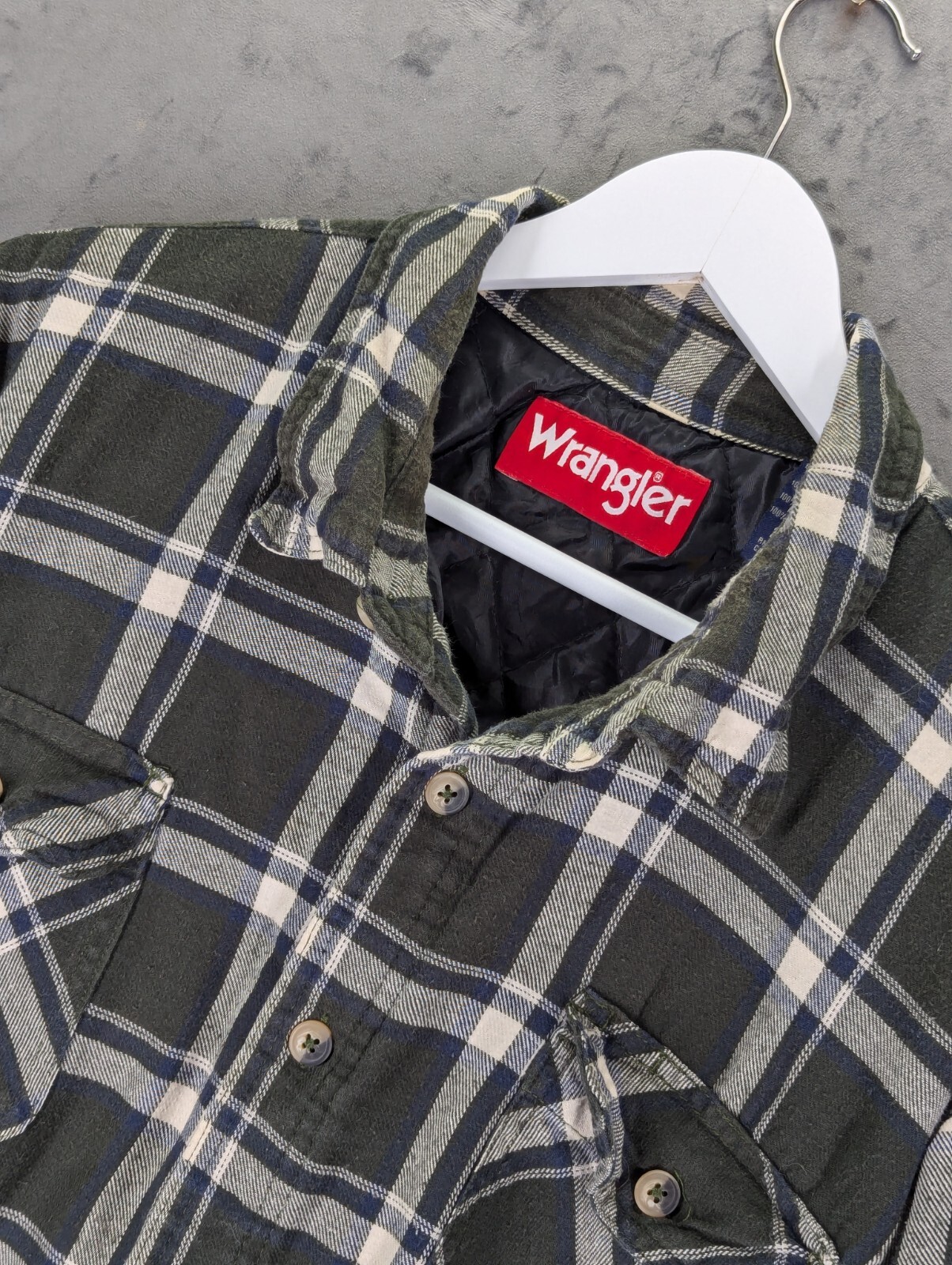 Wrangler Lumberjack Shirt Jacket Men's Size 2XL Padded Lined Plaid USA Workwear image 2