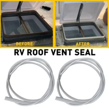 2 Pack For RV Roof Vent Seal 51" TPE Rubber Camper Vent Fan Gasket Replacement