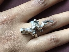 Sterling Silver Free Form Ring Size 5.5