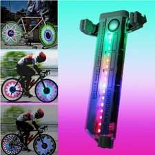USA 32 LED Patterns Cycling Bikes Bicycle Rainbow Wheel Signal Tire Spoke Light