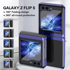 For Samsung Galaxy Z Flip 6 Flip 5 4 3 Plating Bumper Slim Clear Case Shockproof