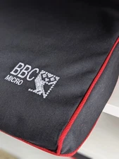 BBC Micro - dust cover - graphite grey cotton canvas - embroidered 