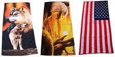 großes Handtuch USA Fahne Wolf Adler Strandtuch Badetuch Amerika Mikrofaser