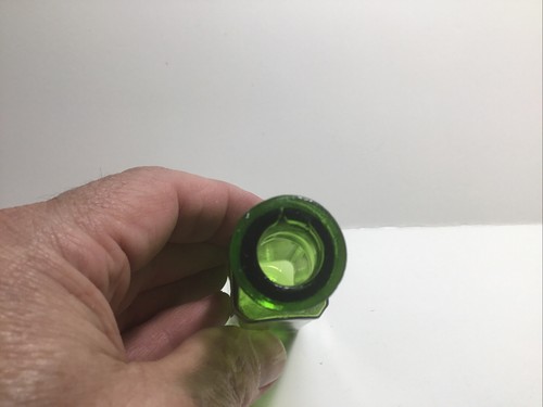 Small Antique Bright Grassy Green Pyramid Shaped Perfume/scent Bottle. - Picture 3 of 5