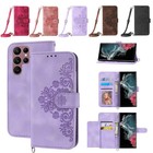 <!--F#f_0-->For Samsung S25 S24FE A06 A16 A26 A36 A56 A15 Lanyard Embossed Leather Card Case<!--F/-->