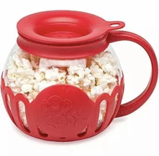 Ecolution Original Microwave Micro-Pop Popcorn Popper, Borosilicate Glass, 