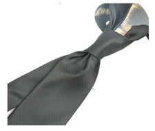 New Classic Solid Black JACQUARD WOVEN 100 Silk Men's Necktie Tie