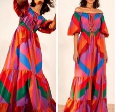 FARM Rio — Amanda Stripes Maxi Dress - Small - NWT