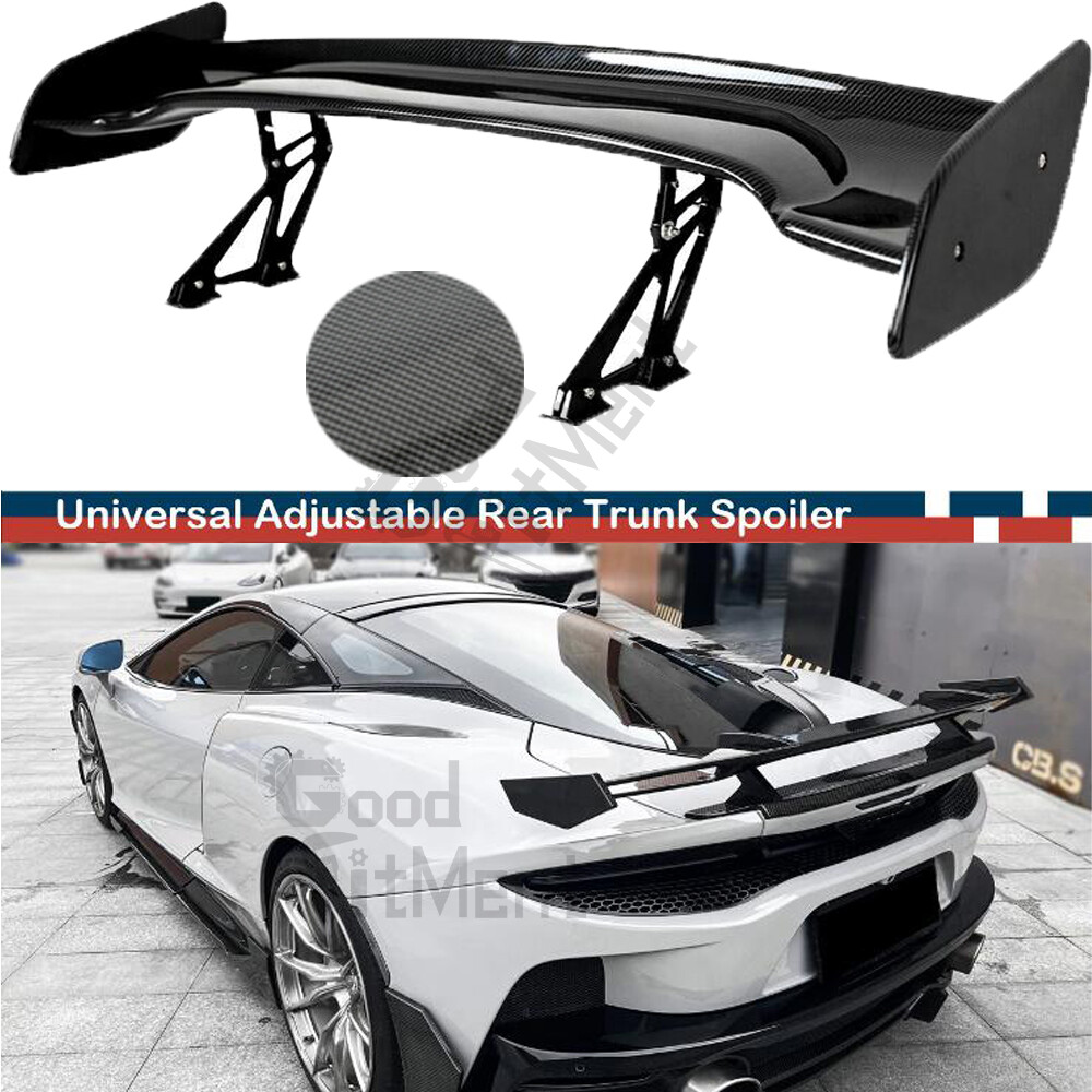 47" Carbon Fiber GT Rear Trunk Spoiler Wing Lip Adjustable For McLaren 2016-2023